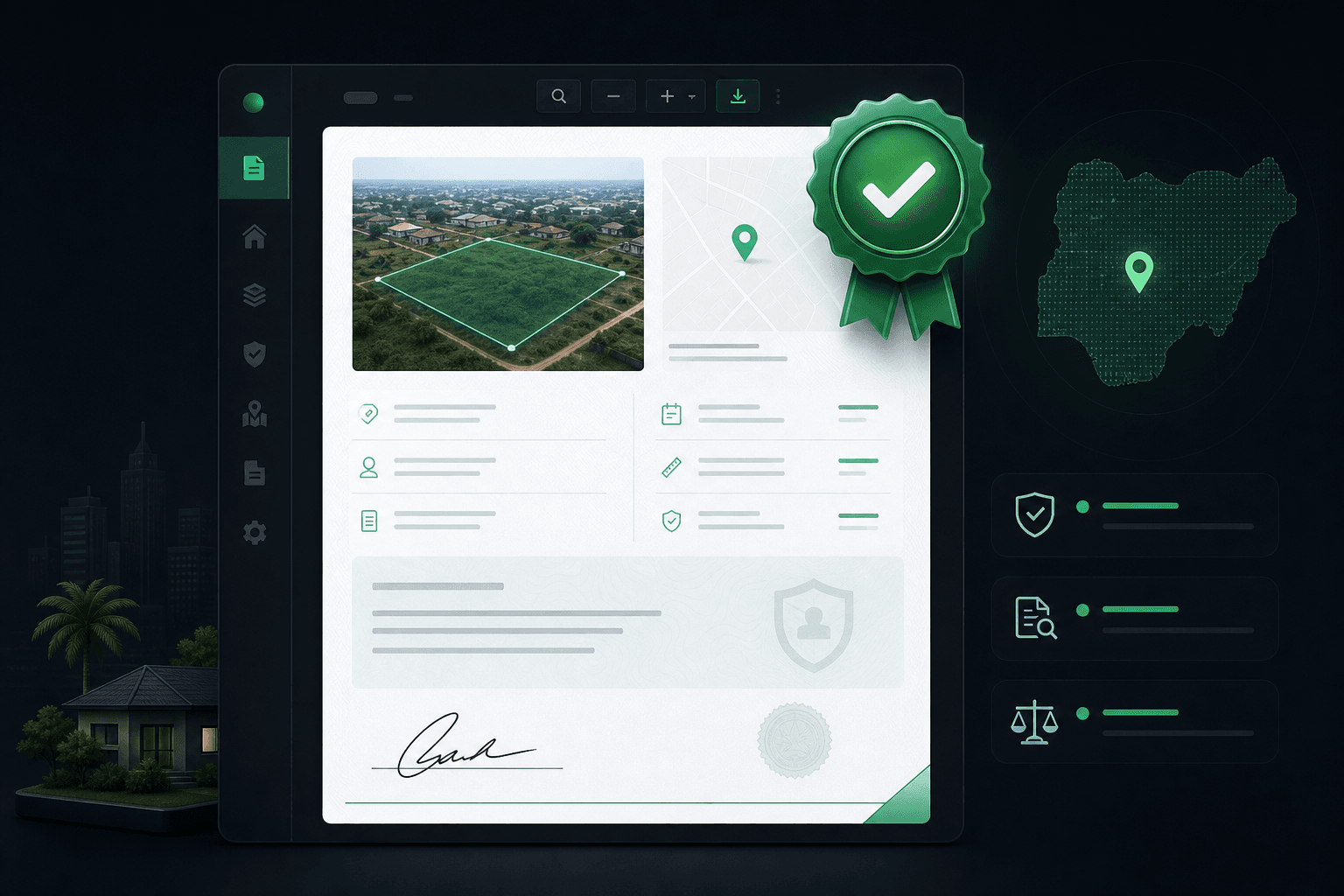 Downloadable signed verification report with a verified checkmark.